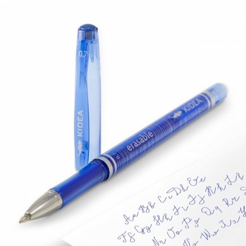 Ручка шариковая KIDEA стираемая 0,7мм синяя с ластиком