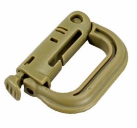 KARABIŃCZYK PLASTIKOWY D ZAPINANY MOLLE KHAKI