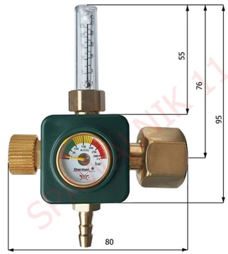 Reduktor do CO2 ARGON argonu migomatu akwarium RBN