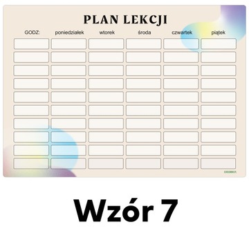 5x PLAN LEKCJI gruby kreda 350g planer A5 wzory do wyboru