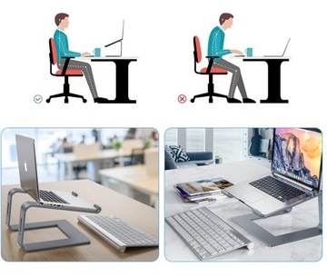 Алюминиевая подставка для ноутбука VAZIO MacBook AIR PRO, серая — «серый космос» (M5-G)