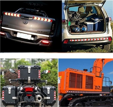 Самоклеящаяся контурная светоотражающая лента с предупреждением о направлении, рулон 25 м