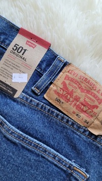spodnie jeansowe męskie LEVI'S 501 ORIGINAL W40 L34 40x34