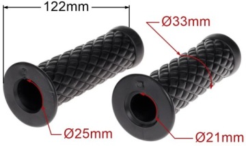 Универсальная ручка для мотоцикла черная ЗАКРЫТАЯ