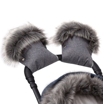 Муфта, утепленные перчатки для меховой коляски