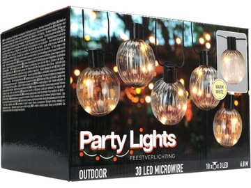 Lampki ogrodowe GIRLANDA 10 LED Zewnętrzna - 6,8 m