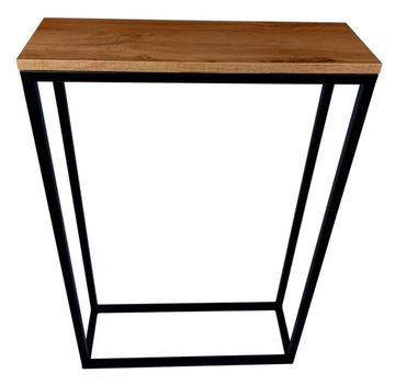 Konsola Loft Industrialna Dąb Craft Złoty 70x25