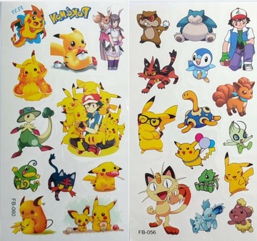 TATUAŻE ZMYWALNE DLA DZIECI PIKACHU POKEMON GO