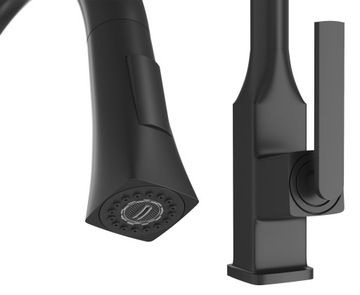 КУХОННЫЙ Смеситель С ВЫДВИЖНЫМ ИЗЛИКОМ, ДВУХФУНКЦИОНАЛЬНЫЙ ТРУБКА, МАТОВЫЙ ЧЕРНЫЙ PASO