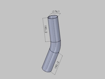 Kolanko Nierdzewne Układ Wydechowy fi 76,1mm 30°