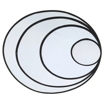 Серебристо-белый 2-в-1 портативный круглый отражатель для фотосъемки