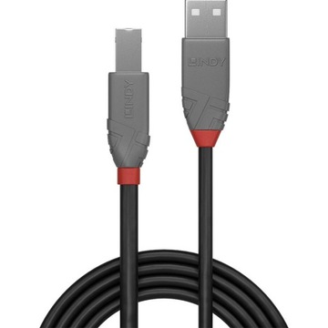 Kabel USB 2.0 A-B 10m do Drukarki DAC Lindy 36677