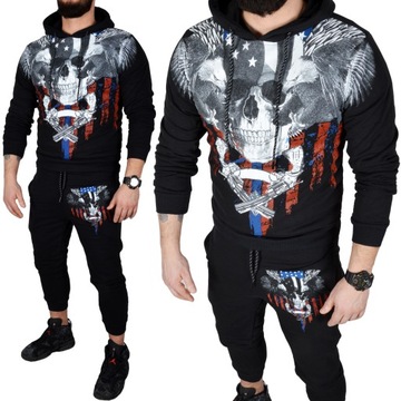 Komplet Dresowy Spodnie Bluza Athletic Skull