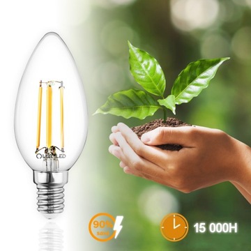 6x E14 Светодиодная лампа FILAMENT свеча 7W LUMILED 3000