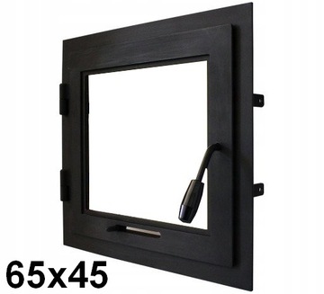 DRZWICZKI DO KOMINKA KOMINKOWE SZYBA ZESTAW 65x45