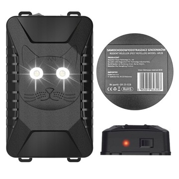 Samochodowy odstraszacz kun AR28 ultradźwięki+stroboskop, na baterie i 12V