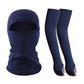 Outdoor Sun Protection Cycling Set Balaclava And Fingerless Sleeves