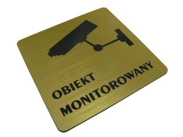 tabliczka grawer piktogram OBIEKT MONITOROWANY