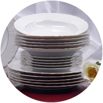 3604 ОБЕДЕННЫЙ СЕРВИС РОКОКО 18.06 МЕЛЕВСКИЙ ФАРФОР