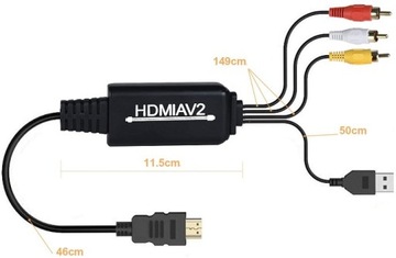 КОНВЕРТЕР HDMI-RCA/CVBS