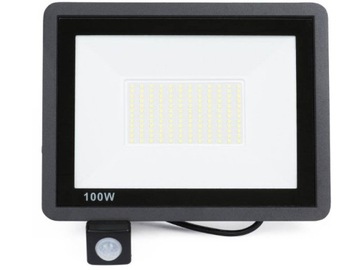 Lampa Halogen Wodoodporny Zewnętrzny 100W IP65 z Czujnikiem Ruchu Zmierzchu
