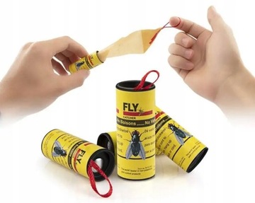 БУМАЖНАЯ МУШКА КЛЕЙНАЯ ЛОВУШКА ДЛЯ НАСЕКОМЫХ ПРОЧНАЯ 4x РУЛОН