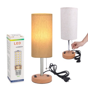 LAMPKA NOCNA LAMPA STOŁOWA DEKORACJA SYPIALNI SALONÓW E27 ABAŻUR ELEGANCKA