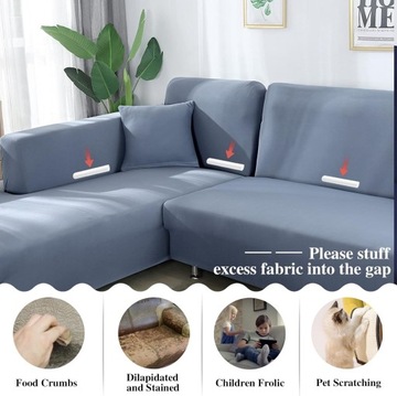 Чехол на угловой диван Sofe Jaotto Elastic Grey