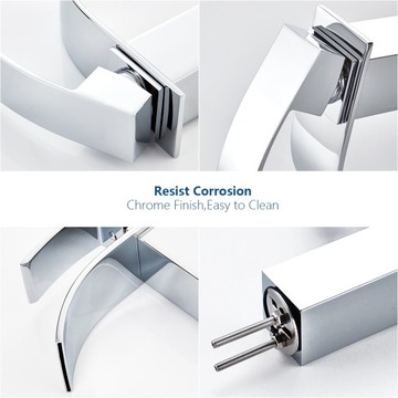 Смеситель для умывальника, водопад, смеситель для ванной комнаты, хром