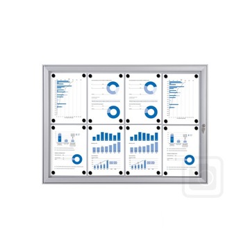 Gablota Tablica Informacyjna 8xA4 - ZEWNĘTRZNA