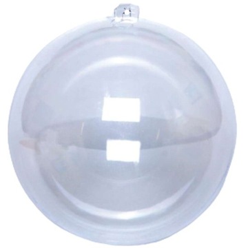 BOMBKA akryl TRANSPARENTNA DEKORACJA kula 16 cm