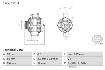 ALTERNÁTOR BOSCH 0 986 044 020