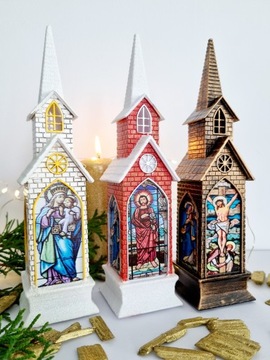 Рождественская церковь ВИТРАЖ СОБОР 21см