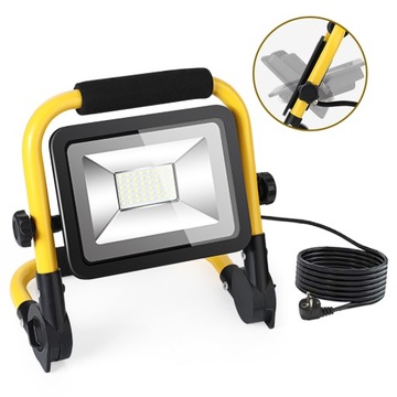 NAŚWIETLACZ BUDOWLANY ROBOCZY LAMPA LED 48W IP66