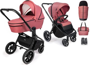 Wózek Muuvo Quick 3.0 Folia Adapter 2w1 Pure Pink