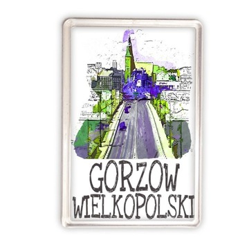 magnes akrylowy Gorzów Wielkopolski widok z mostu