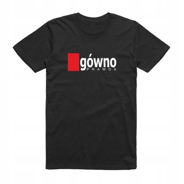 L - KOSZULKA T-SHIRT GÓWNO PRAWDA GAZETA PARODIA