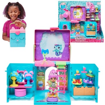 KOCI DOMEK GABBY DOLLHOUSE GARDEROBA PRZEBIERANKI WALIZKA + LALKA I DODATKI