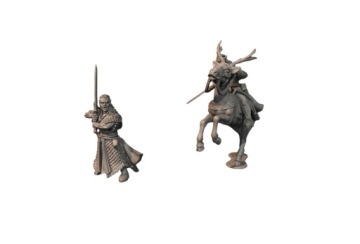 Elf Captain With Reindeer Mounted Elf na Reniferze