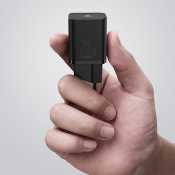 БЫСТРОЕ СЕТЕВОЕ ЗАРЯДНОЕ УСТРОЙСТВО BASEUS USB C 20 Вт PD МОЩНЫЙ ИСТОЧНИК ПИТАНИЯ ДЛЯ ТЕЛЕФОНА