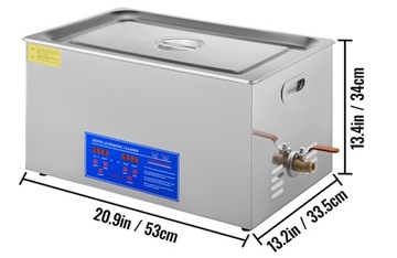 VEVOR 30L Myjka Ultradźwiękowa 1100W 40KHz z Kosz