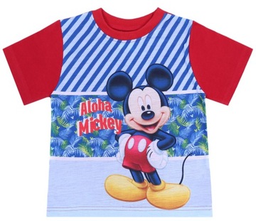Czerwono-niebieska koszulka Mickey 4-5 lat 110 cm