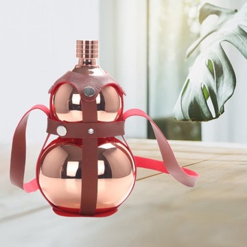 Фляга для вина в форме тыквы, кожаный футляр, 500 мл 1500 мл 1,5 л Золото