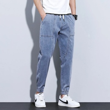 2024 Autumn Men's Jeans Jogger Thin Harem Pants Co