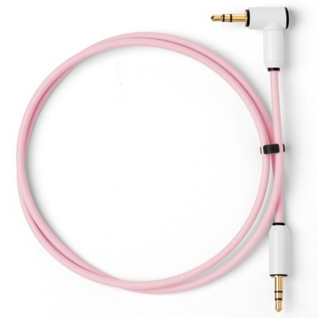 Kabel audio Candycords ACV1PI 3,5mm - 3,5mm kątowy różowy