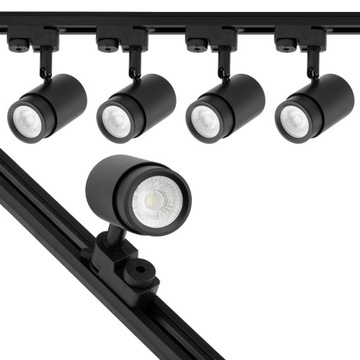 Szynoprzewód 2m + 4x Reflektor Szynowy GU10 LED