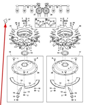Zabierak prawy Przystawka Kemper 90654