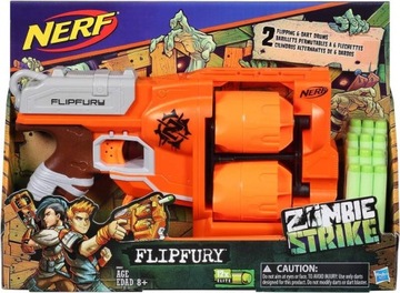 NERF Zombie STRIKE Launcher FLIPFURY MAGAZINE x2