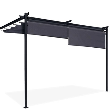 PERGOLA TARASOWA ogrodowa PRZYŚCIENNA zadaszenie SPRINT 4x2,7m 2 ROLETY