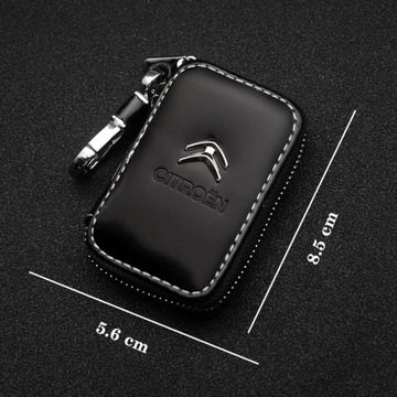 КРАСИВЫЙ брелок для ключей CITROEN, хром, Кожа